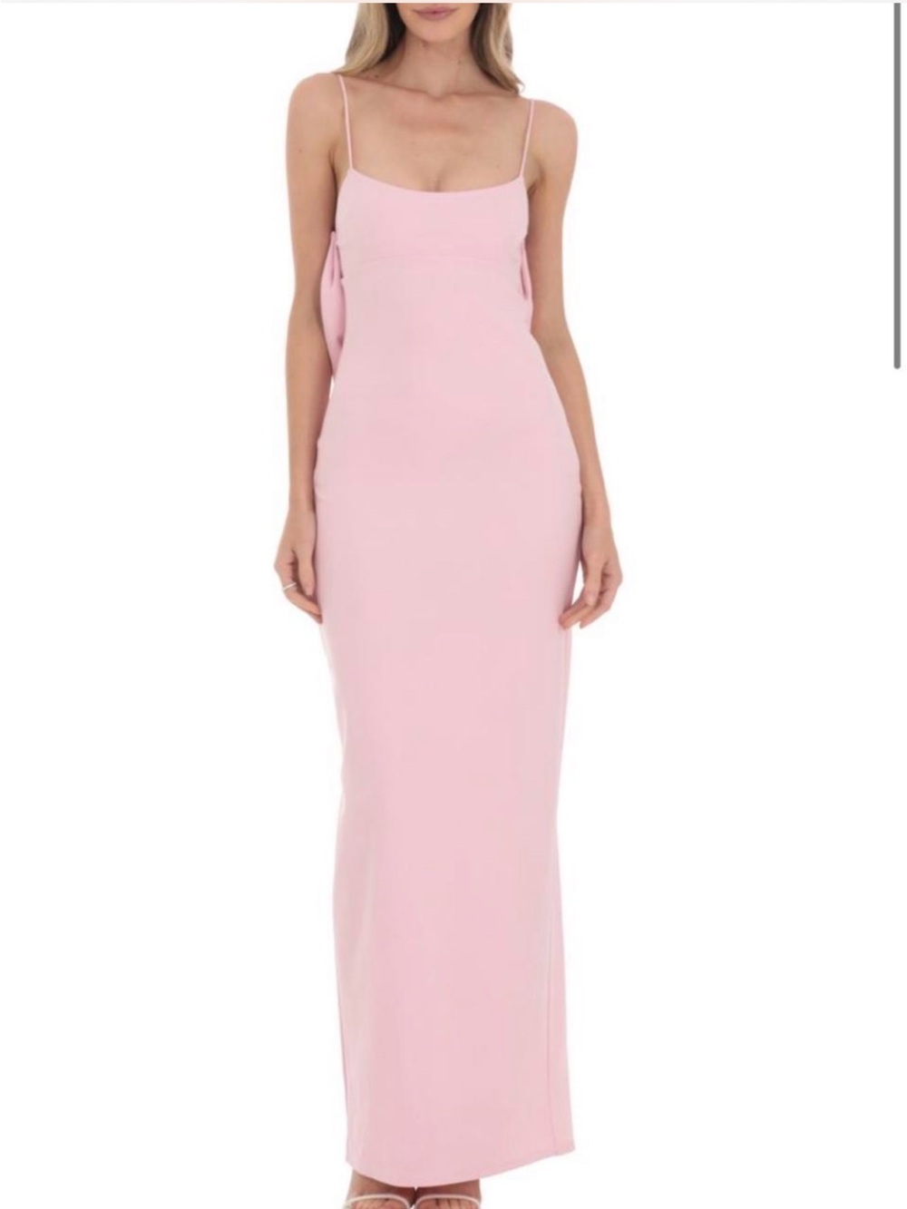 Lucy in the Sky Pastel Pink Spaghetti-Strap Maxi Dress